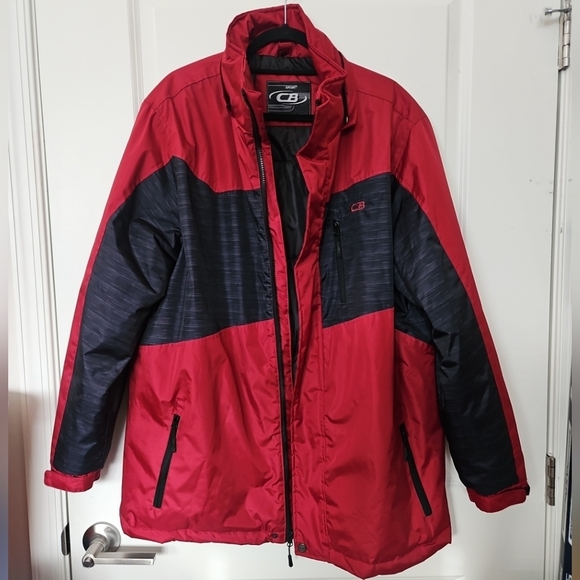 CB SPORT Mens Jacket Red BRAND NEW without tags Parka Coat Red & Black - Picture 1 of 8